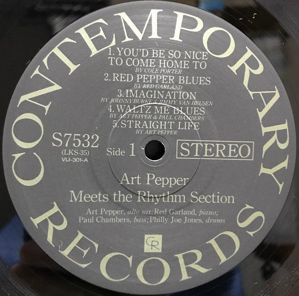 Art Pepper : Art Pepper Meets The Rhythm Section (LP, Album, RE)