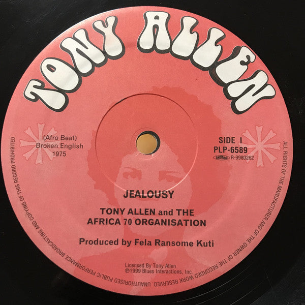 Tony Allen Hits With The Africa 70 Organisation* : Jealousy (LP, Album, RE)