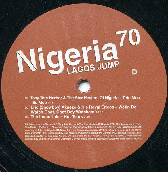 Various : Nigeria 70 (Lagos Jump: Original Heavyweight Afrobeat, Highlife & Afro-Funk) (2xLP, Comp)