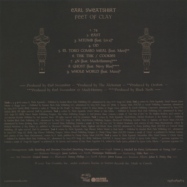 Earl Sweatshirt : Feet Of Clay (LP, S/Sided, EP, Dlx, Etch)