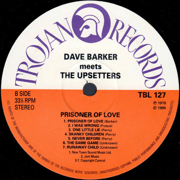 Dave Barker (2) Meets The Upsetters : Prisoner Of Love (LP, Album, RE)