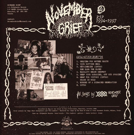 November Grief : Evil-Ution (LP, Ltd, RE, RM, Tra)