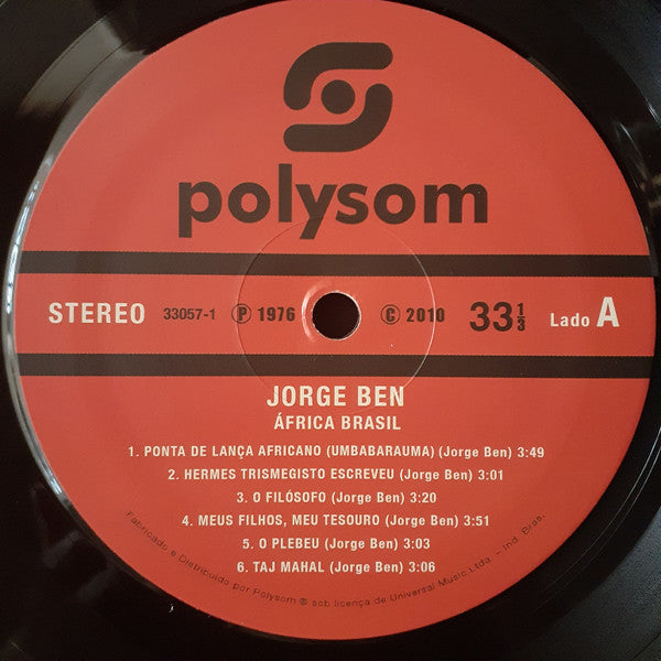 Jorge Ben : África Brasil (LP, Album, Ltd, RE, RP, 180)