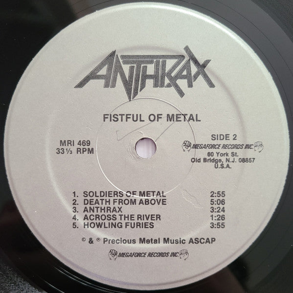 Anthrax : Fistful Of Metal (LP, Album, RP)