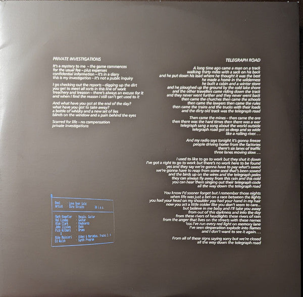 Dire Straits : Love Over Gold (LP, Album, RE, 180)