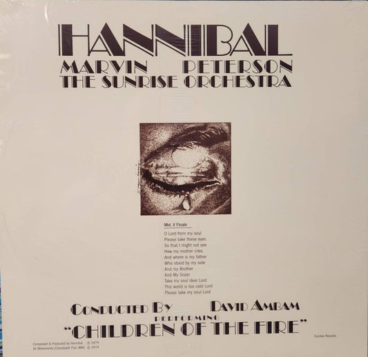 Hannibal Marvin Peterson & The Sunrise Orchestra , Conducted By David Ambam* : Children Of The Fire (LP, Album, RE)