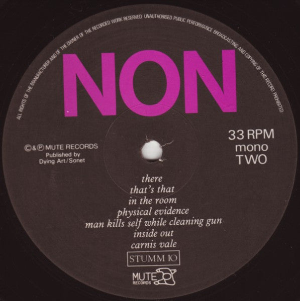 NON : Physical Evidence (LP, Album, Mono)