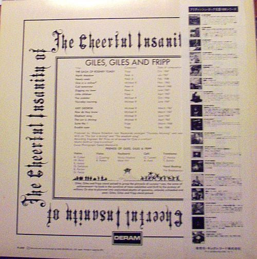 Giles, Giles And Fripp : The Cheerful Insanity Of Giles, Giles & Fripp (LP, Album, RE)
