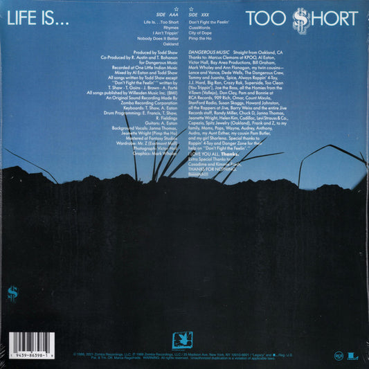Too $hort* : Life Is...Too $hort (LP, Album, RE)