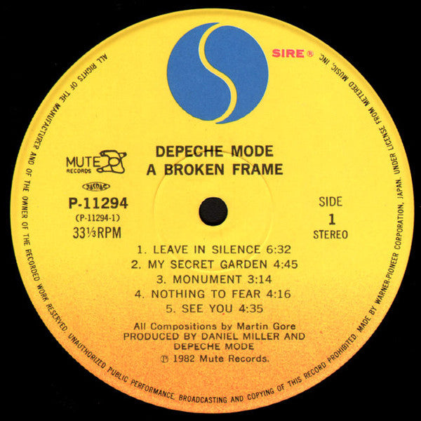 Depeche Mode : A Broken Frame (LP, Album)