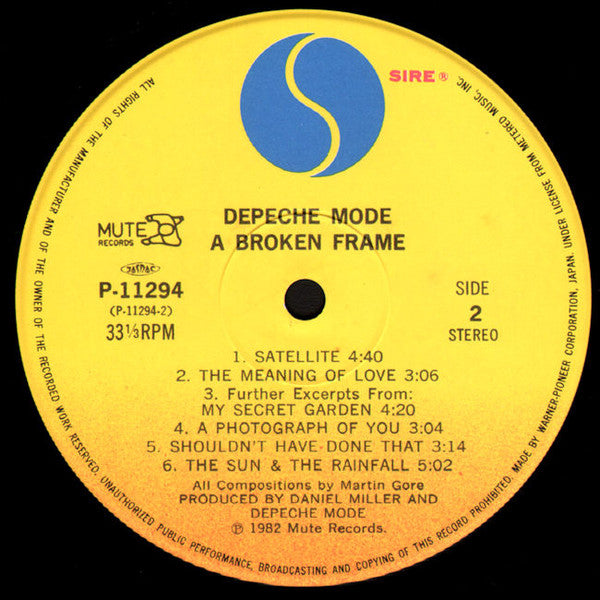 Depeche Mode : A Broken Frame (LP, Album)