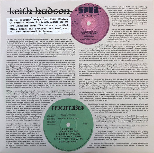 Keith Hudson : The Black Breast Has Produced Her Best, Flesh Of My Skin Blood Of My Blood (LP, Album, RE, RM)