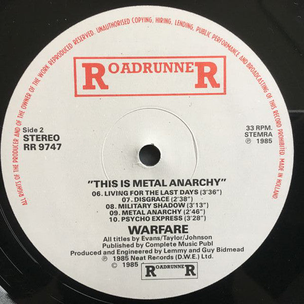 Warfare (2) : Metal Anarchy (LP, Album)