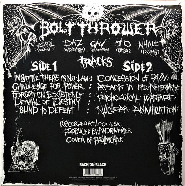 Bolt Thrower : In Battle There Is No Law! (LP, Album, Ltd, RE, RP, Cle)