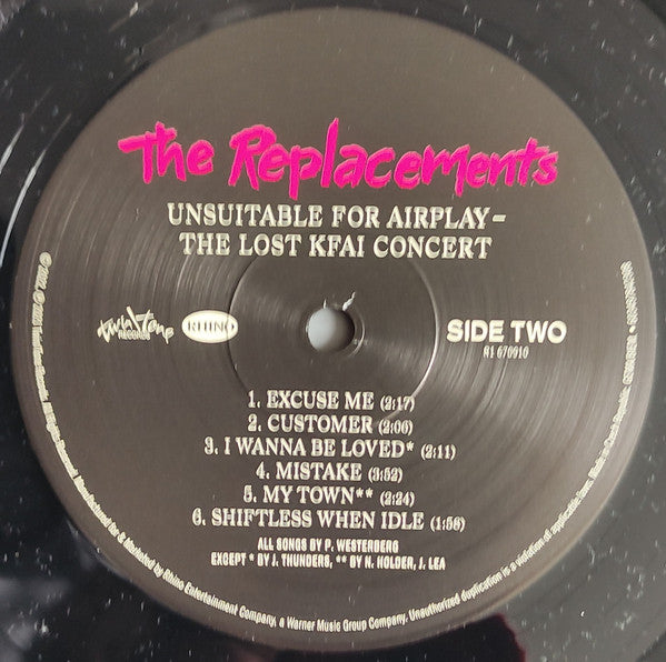 The Replacements : Unsuitable For Airplay - The Lost KFAI Concert (2xLP, Album, RSD, Ltd)