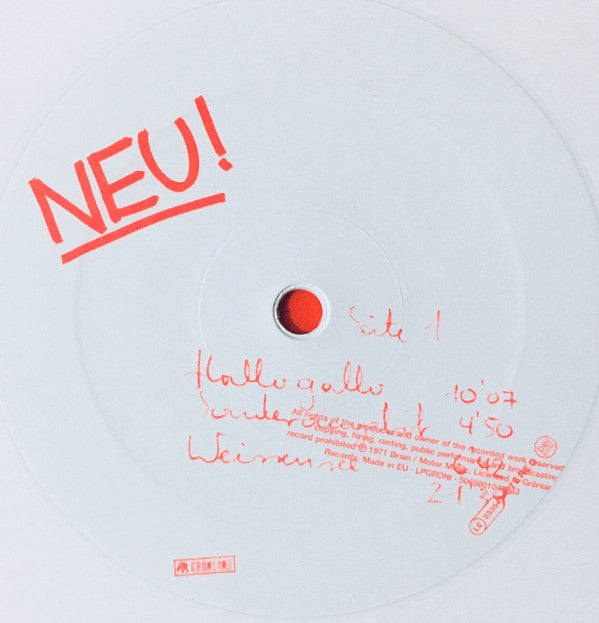 Neu! : Neu! (LP, Album, RE, Whi)