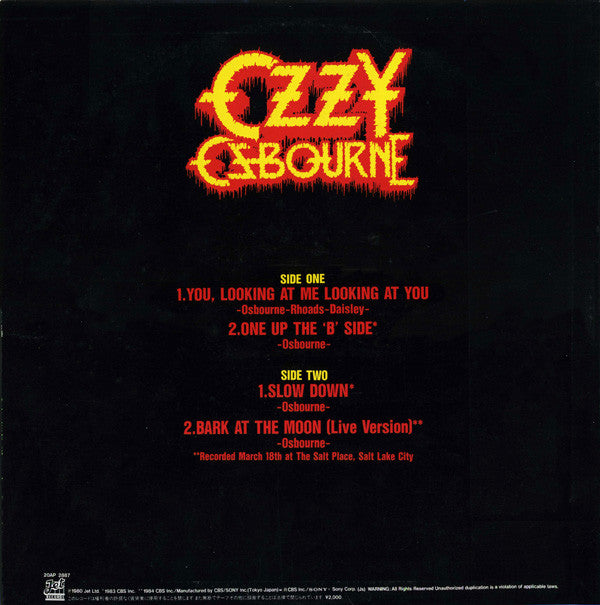 Ozzy Osbourne : Prince Of Darkness (12")