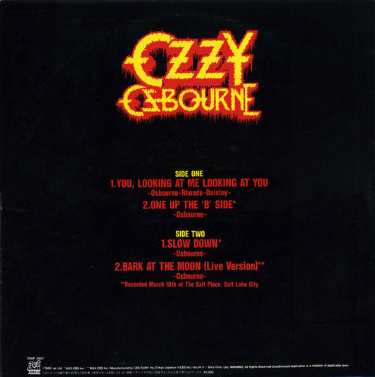 Ozzy Osbourne : Prince Of Darkness (12")