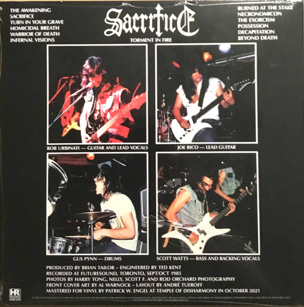 Sacrifice (3) : Torment In Fire (LP, Album, Ltd, RE, RM, Gre)