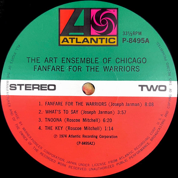 The Art Ensemble Of Chicago = The Art Ensemble Of Chicago : Fanfare For The Warriors = 戦士への讃歌 (LP, Album)