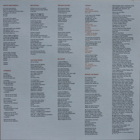 Rush : Grace Under Pressure (LP, Album)