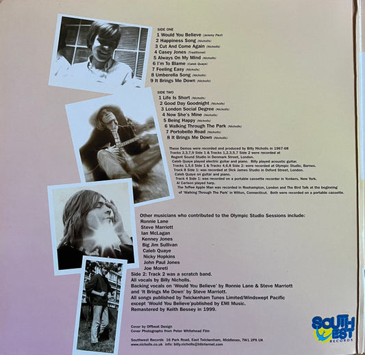 Billy Nicholls : Snapshot (LP, Comp, RM)