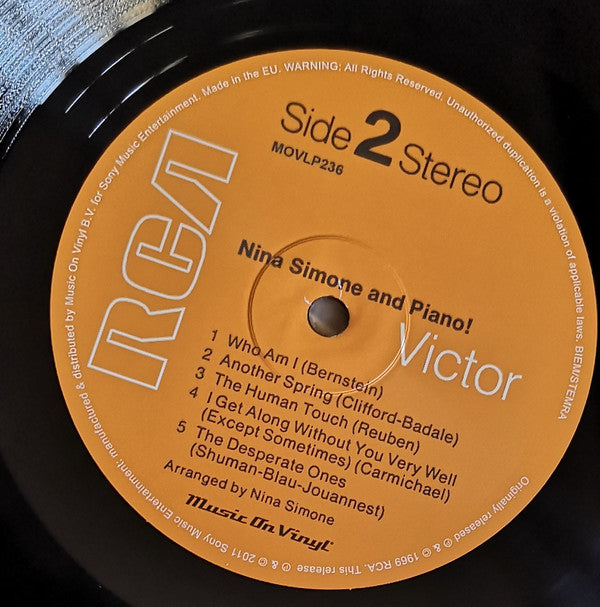 Nina Simone : Nina Simone And Piano! (LP, Album, RE, 180)