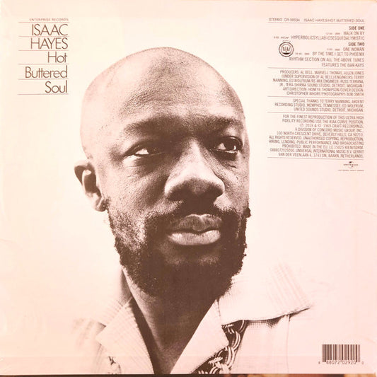 Isaac Hayes : Hot Buttered Soul (LP, Album, RE, RM, 180)