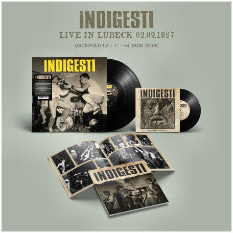 Indigesti : Live In Lübeck, 02.09.1987 (LP, Album, RE, RM, Bla + 7", Bla + Ltd, Gat)