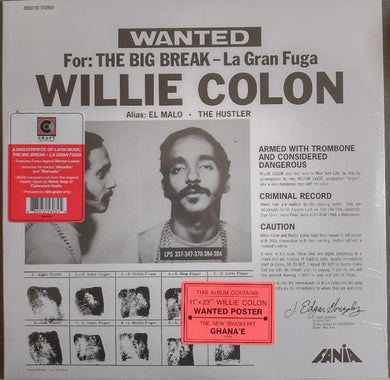 Willie Colon* : Wanted By FBI / The Big Break - La Gran Fuga (LP, Album, RE)