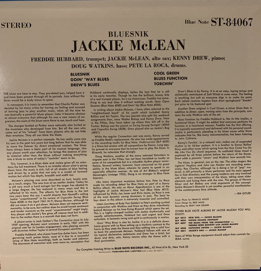 Jackie McLean : Bluesnik (LP, Album, Ltd, RE)