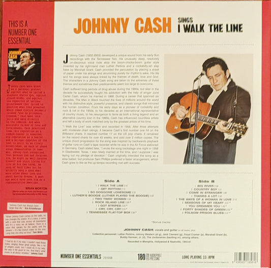 Johnny Cash : Johnny Cash Sings I Walk The Line (LP, Comp, Ltd, RE, 180)