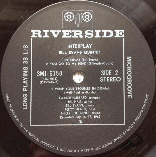 Bill Evans Quintet / ビル・エヴァンス* : Interplay = インタープレイ (LP, Album, RE)