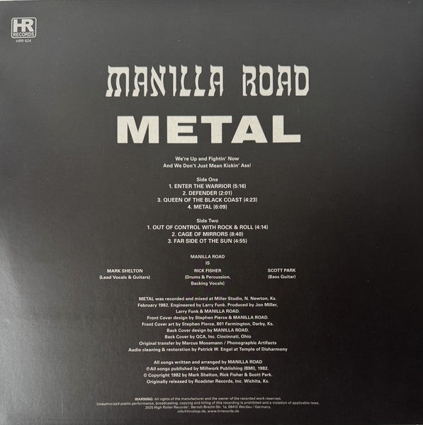 Manilla Road : Metal (LP, Album, Ltd, RE, 180)