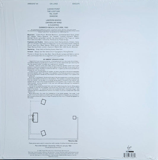 Brian Eno : Ambient 4 (On Land) (LP, Album, RE, 180)