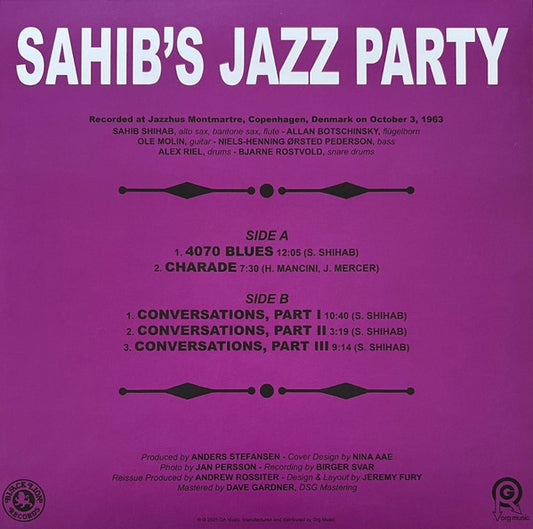 Sahib Shihab : Sahib's Jazz Party (LP, Album, RE, RM)