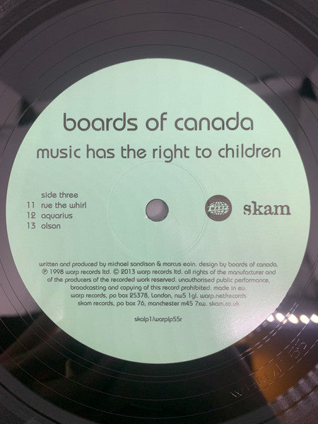 Boards Of Canada : Music Has The Right To Children (2xLP, RP)