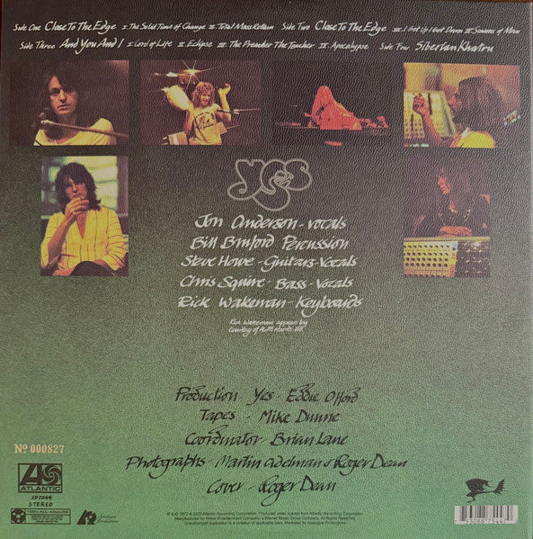 Yes : Close To The Edge (2x12", Album, Ltd, Num, RE, 180)