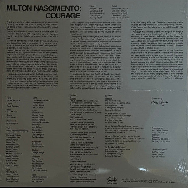 Milton Nascimento : Courage (LP, Album, RE)