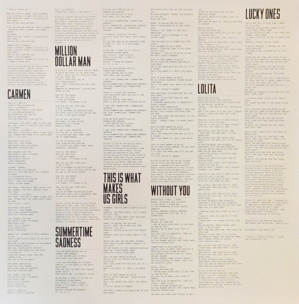 Lana Del Rey : Born To Die (2xLP, Album, Dlx, RE, GZ )