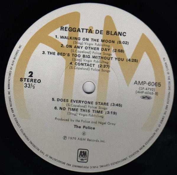 The Police : Reggatta De Blanc (LP, Album)