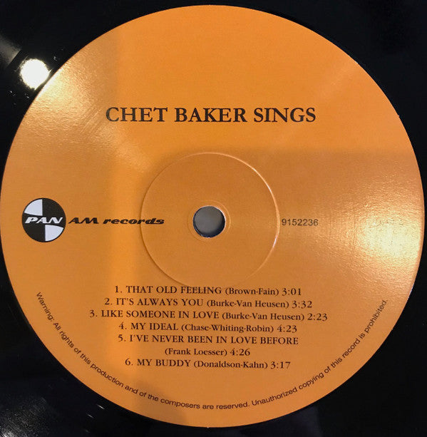Chet Baker : Chet Baker Sings (LP, Album, Ltd, RE, RM, 180)