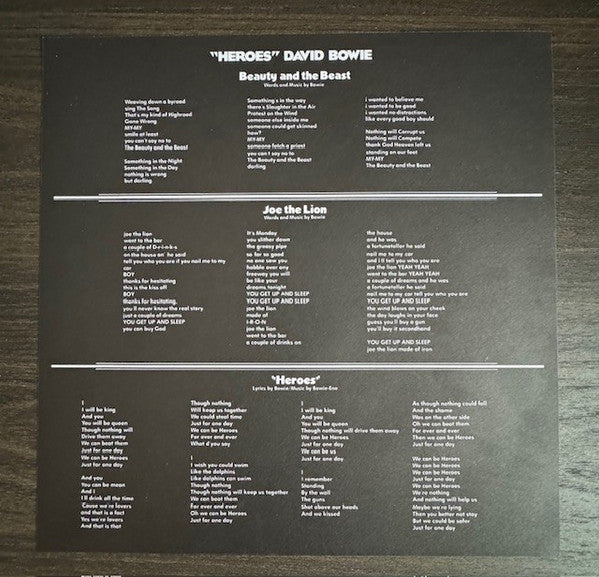 David Bowie : Heroes (LP, Album, RE)