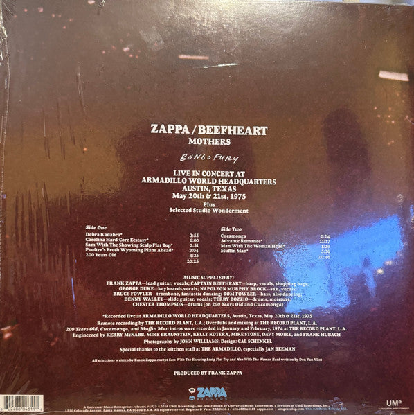 Zappa* / Beefheart* / Mothers* : Bongo Fury (50th Anniversary Edition) (LP, Album, RE, RM, 180)