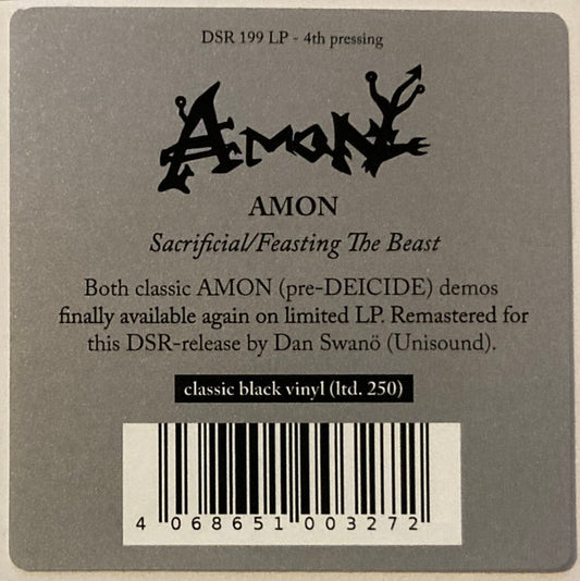 Amon (18) : Sacrificial / Feasting The Beast (LP, Comp, Ltd, RE, RM, RP, 4th)