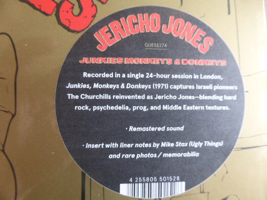 Jericho Jones (2) : Junkies Monkeys & Donkeys (LP, Album, RE, RM)