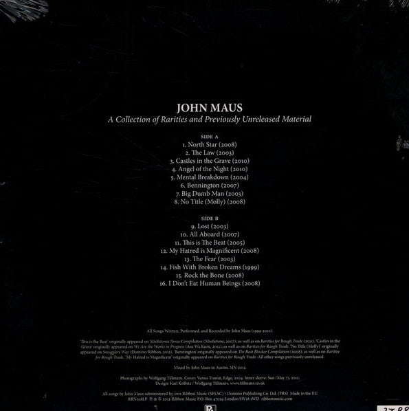 John Maus : A Collection Of Rarities And Previously Unreleased Material (LP, Comp, Ltd, Num)