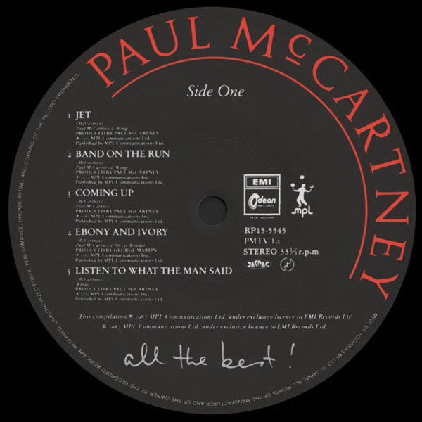 Paul McCartney : All The Best ! (2xLP, Comp, Gat)