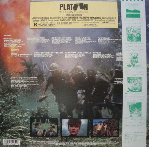 Various : プラトーン = Platoon (Original Motion Picture Soundtrack And Songs From The Era) (LP, Comp)