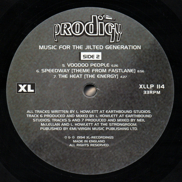 The Prodigy : Music For The Jilted Generation (2xLP, Album, RE, RP)